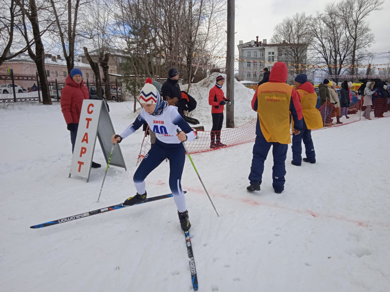 Областные соревнования по лыжному спринту.